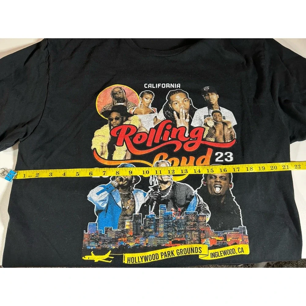 Rolling Loud‎ California 2023 Line Up T Shirt Size M/L Travis Scott Future